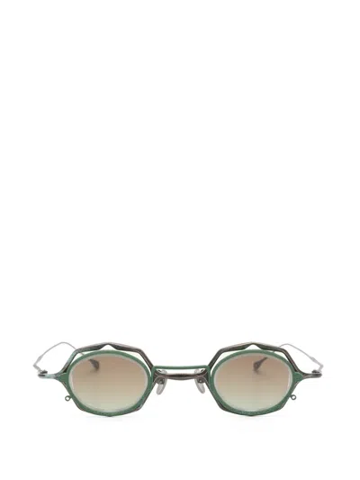 Rigards X Ziggy Chen Geometric-frame Clip-on Glasses In Green
