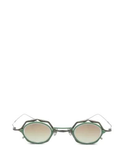 Rigards X Ziggy Chen Geometric-frame Clip-on Glasses In Green