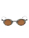 Rigards X Ziggy Chen Round-frame Sunglasses In Brown