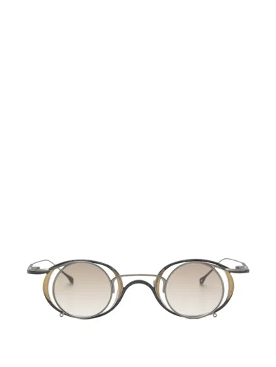 Rigards X Ziggy Chen Round-frame Clip-on Glasses In Black