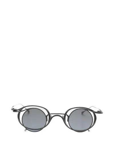 Rigards X Ziggy Chen Round-frame Clip-on Glasses In Black
