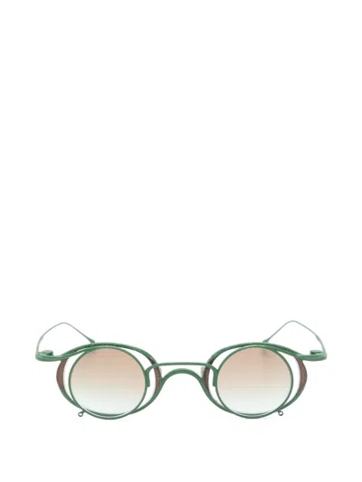 Rigards X Ziggy Chen Round-frame Clip-on Glasses In Green