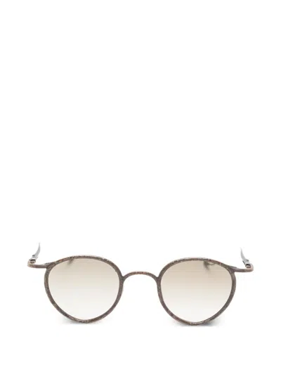 Rigards X Ziggy Chen Round-frame Sunglasses In Brown