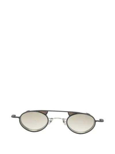 Rigards Ziggy Chen Clip-on Round-frame Glasses In Gold