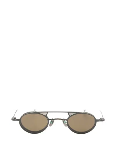 Rigards Ziggy Clip-on Round-frame Sunglasses In Brown