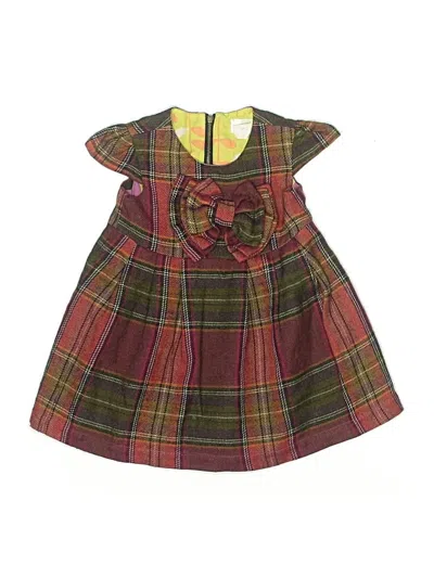Pre-owned Right Bank Babies Kids' Dress In Burgundy
