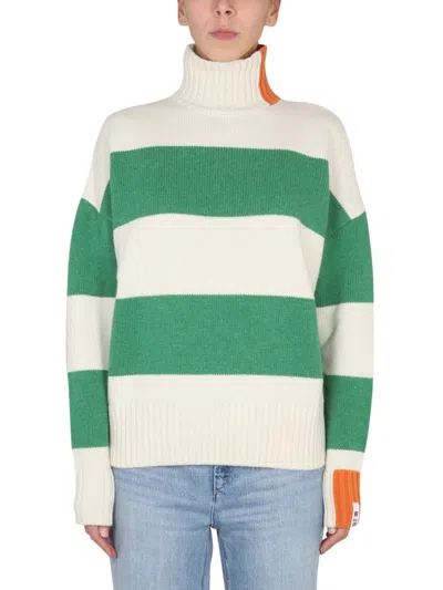 Right For High-neck Rugby Sweater In Multicolor