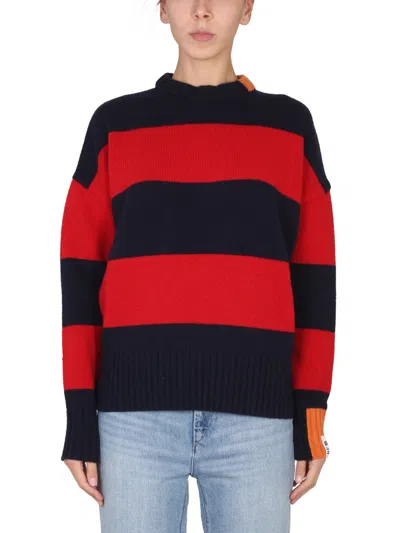 Right For Rugby-stripe Cross-neck Sweater In Multicolor