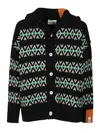 Right Fort Wool Jaquard Cardigan In Black