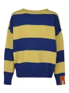 Right Fort Wool Striped Crewneck Jumper In Yellow