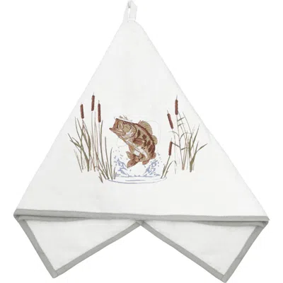 Rightside Designs Lake Bass Terrycloth Kitchen And Bathroom Towel In Multi