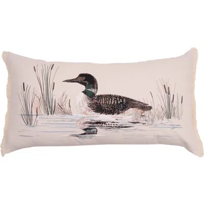 Rightside Designs Lake Loon Indoor Lumbar Mini Lumbar Accent Pillow 14" X 26" In Multi