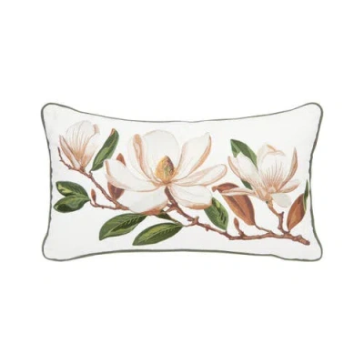 Rightside Designs Magnolia Lumbar Pillow In Green