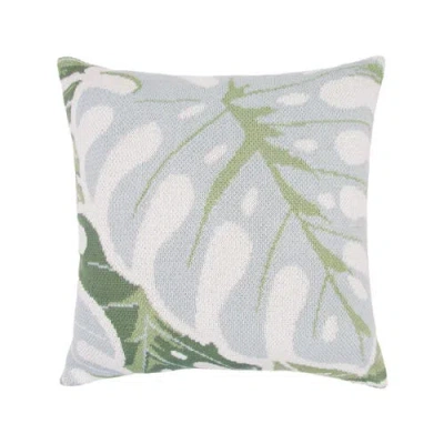 Rightside Designs Monstera Knit Throw Pillow For Tropical Botanical Bed Or Sofa Décor In Green