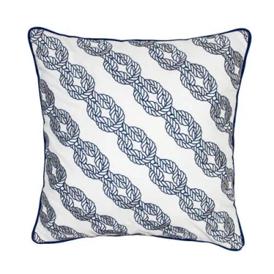 Rightside Designs Nautical Rope Chain Indoor/outdoor Accent Pillow In Multi