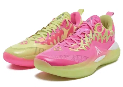 Pre-owned Rigorer Men's  Ar2 Fusion Sneakers In Fluorescent Pink/grass Green