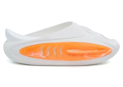 Pre-owned Rigorer Men's  Shark 2 Slide Sneakers In White/orange In Multi