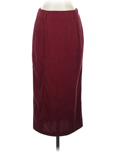 Pre-owned Rihoas Formal Skirt In Burgundy