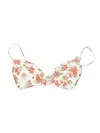 Rihoas Swimsuit Top Ivory Floral Pattern Swimwear In Multi
