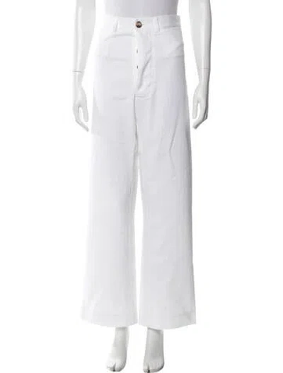 Pre-owned Rika Studios Wide Leg Pants In White