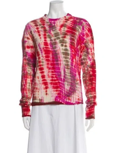 Pre-owned Rika Studios Wool Tie-dye Print Sweater In Pink