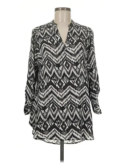 Pre-owned Riley + James 3/4 Sleeve Blouse In White