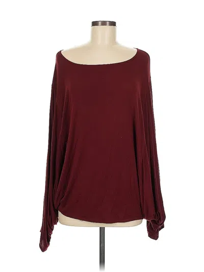 Pre-owned Riller & Fount 3/4 Sleeve T-shirt In Burgundy