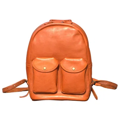 Rimini Women's Brown Leather Backpack ‘stefania' - Tan