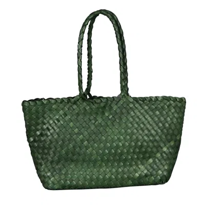 Rimini Women's Brown Leather Top Handle Bag 'betrice' - Green