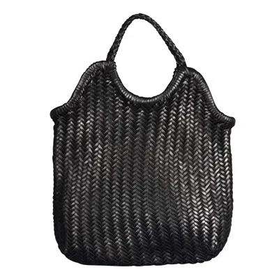 Rimini Women's Hand Woven Hand Woven Tote - Black