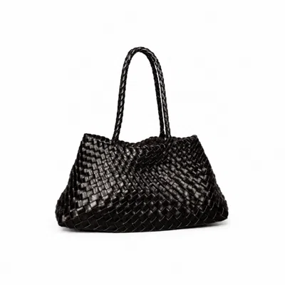 Rimini Women's Hand Woven Shoulder Bag - Black