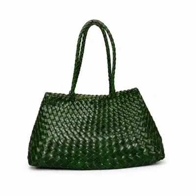 Rimini Women's Hand Woven Shoulder Bag - Green