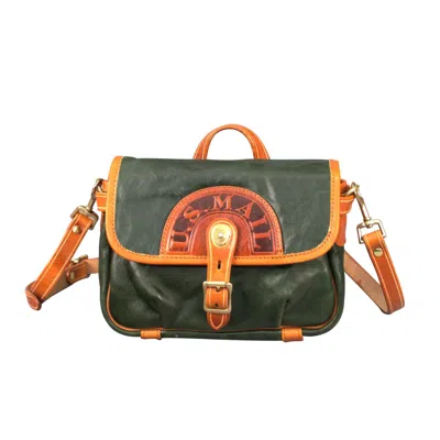 Rimini Women's Leather Shoulder Bag 'eletra' - Green