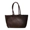 Rimini Women's Leather Top Handle Bag 'betrice' - Dark Brown
