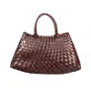 Rimini Women's Woven Leather Tote 'elisabetta' - Dark Brown In Brown