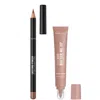 Rimmel Butter Me Up & Lasting Finish Lip Bundle (various Shades) - 002 Latte Delight In Brown
