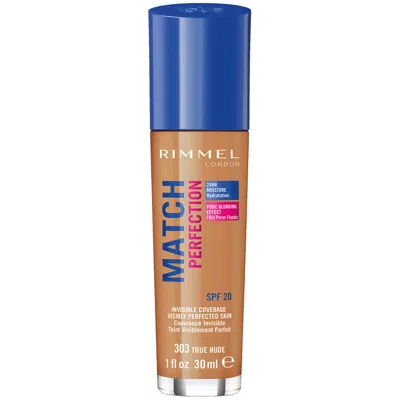 Rimmel London Spf 20 Match Perfection Foundation 30ml (various Shades) - True Nude