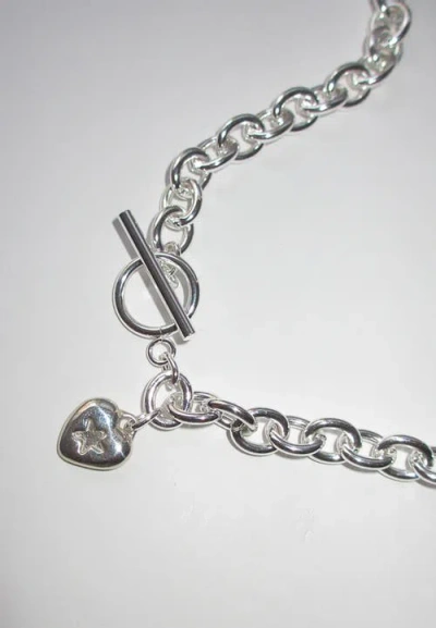 Rimor Jewelry Mini Star Heart Chain Choker In Silver
