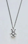 Rimor Jewelry Teddy Pendant Chain Necklace In Silver