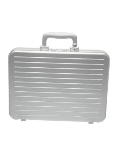Pre-owned Rimowa Aluminum Attache Briefcase In Silver