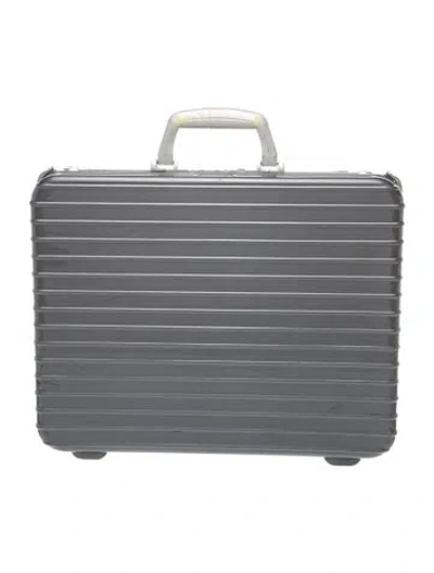 Pre-owned Rimowa Aluminum Briefcase In Gray