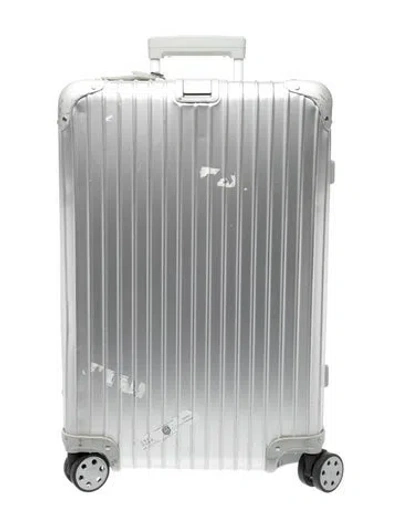 Pre-owned Rimowa Aluminum Carry On Suitcase In Silver