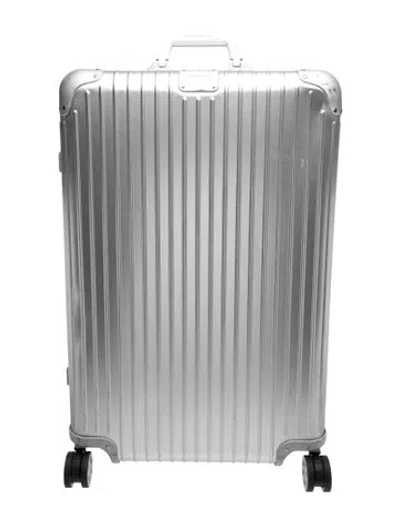 Pre-owned Rimowa Aluminum Check-in Rolling Suitcase In Silver