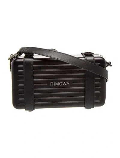 Pre-owned Rimowa Aluminum Personal Aluminum Crossbody In Black