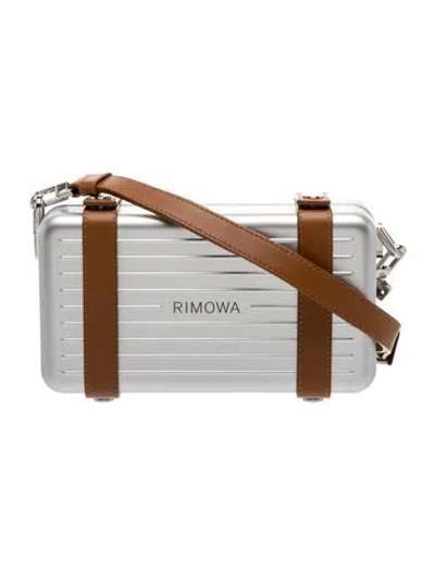 Pre-owned Rimowa Aluminum  Personal Aluminum Cross-body Bag Mini In Silver
