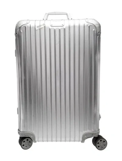 Pre-owned Rimowa Aluminum Roller Suitcase In Silver