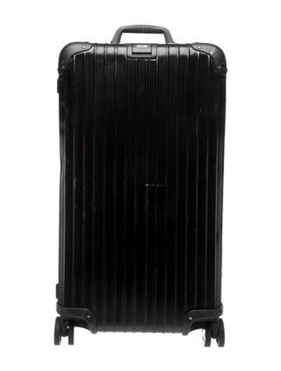 Pre-owned Rimowa Aluminum Shell Rolling Suitcase In Black