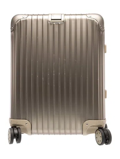 Pre-owned Rimowa Aluminum Suitcase In Gold/metallic