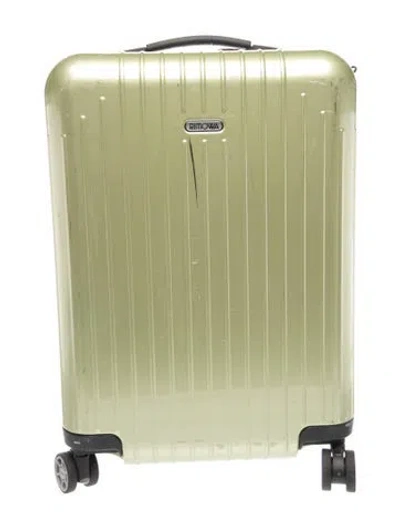 Pre-owned Rimowa Aluminum Suitcase In Green