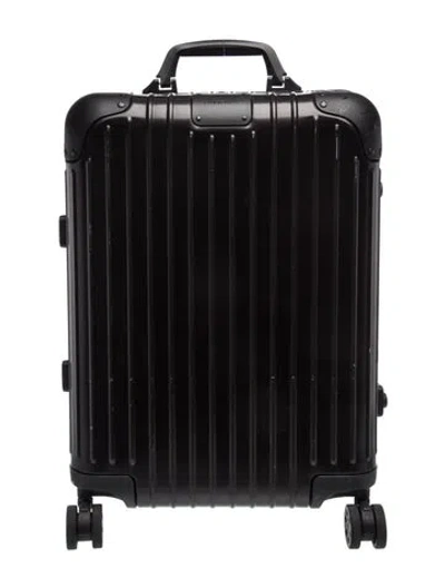 Pre-owned Rimowa Black Hard-anodized Aluminum Carry On